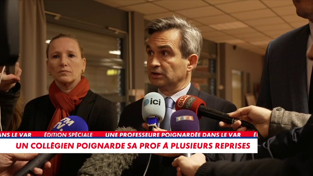Le point presse du procureur de la République de Toulon après qu'une professeure a été agressée au couteau par un collégien âgé de 14 ans à Sanary-sur-Mer