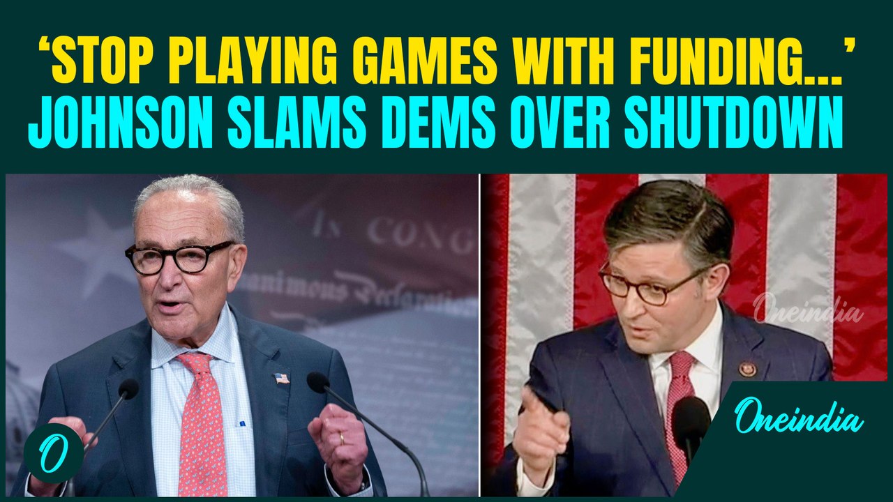 Speaker Mike Johnson BLASTS Chuck Schumer and Democrats Over Government SHUTDOWN | US News