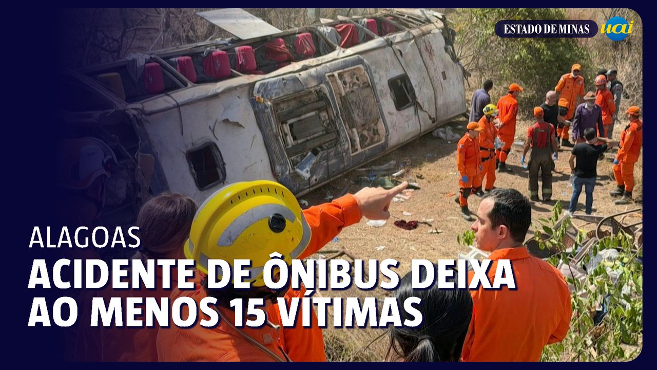 Acidente de ônibus com romeiros deixa 15 mortos em Alagoas