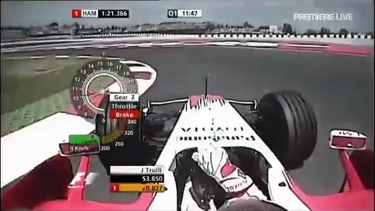 F1 – Jarno Trulli (Toyota V8) Onboard – Spain 2008 - video Dailymotion