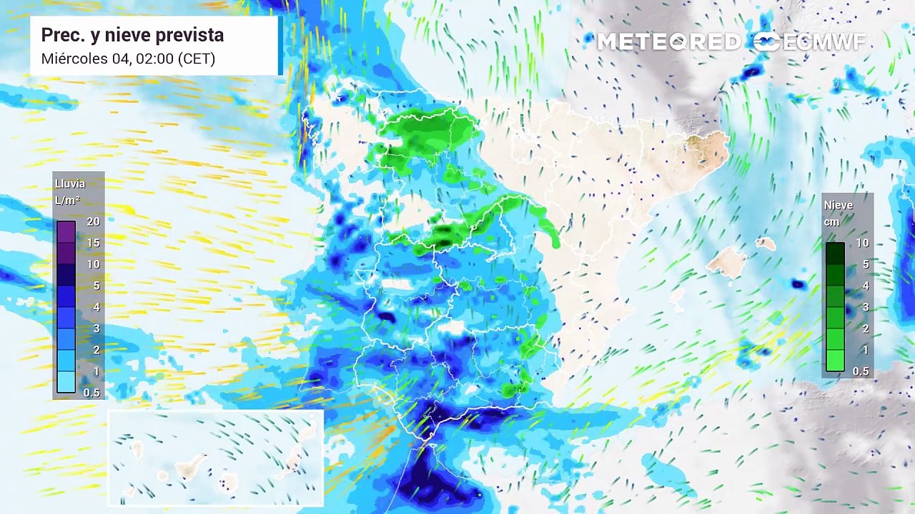 Inminentes lluvias muy intensas en Andalucía