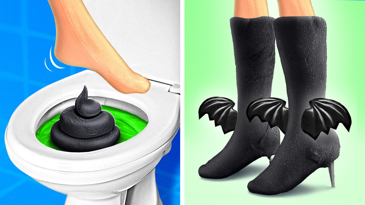 🖤🦇✨ Cute Girl Makeover 😮 Vampire Style DIY