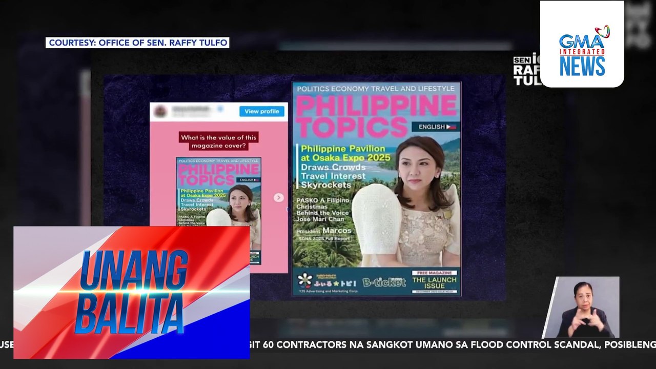 Mga litrato ni Tourism Sec. Frasco sa tourism campaign materials, pinuna ni Sen. Tulfo; kalihim, itinangging pino-promote ang sarili | Unang Balita