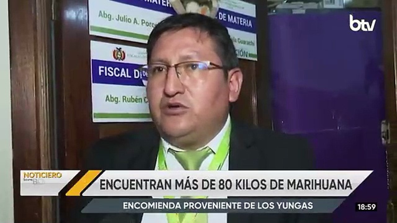 Felcn comisa 83 kilos de marihuana enviados como encomienda de los Yungas a Cobija