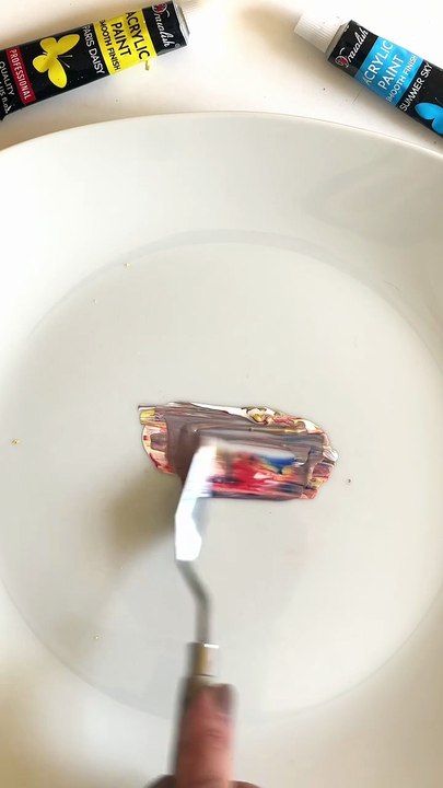 White, Yellow, Red and Blue Colour Mixing