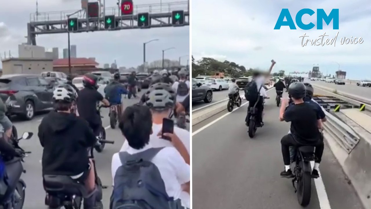'E-hooning' outrage as e-bike gang storms Sydney Harbour Bridge