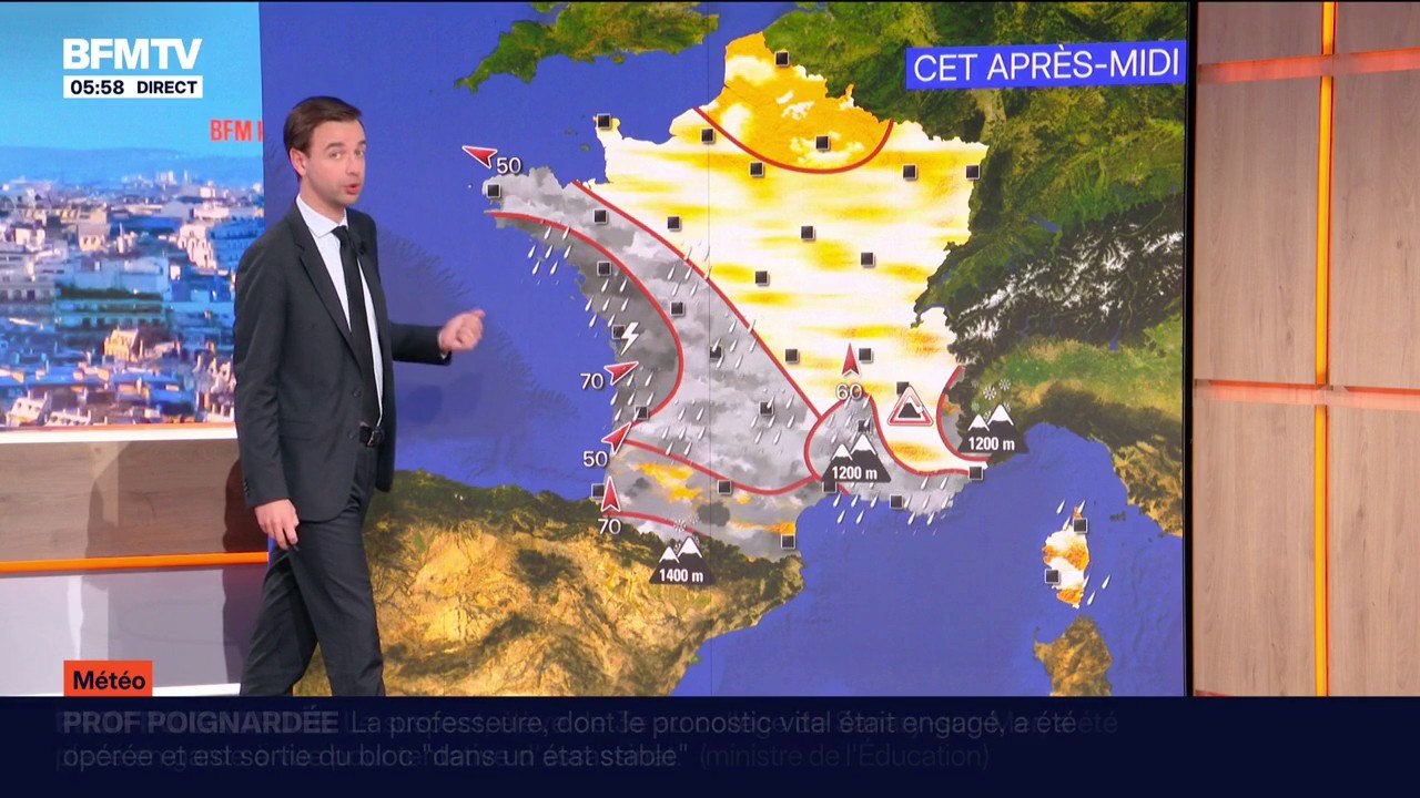 De la pluie orageuse sur la façade atlantique, du soleil dans le nord de la France ce mercredi