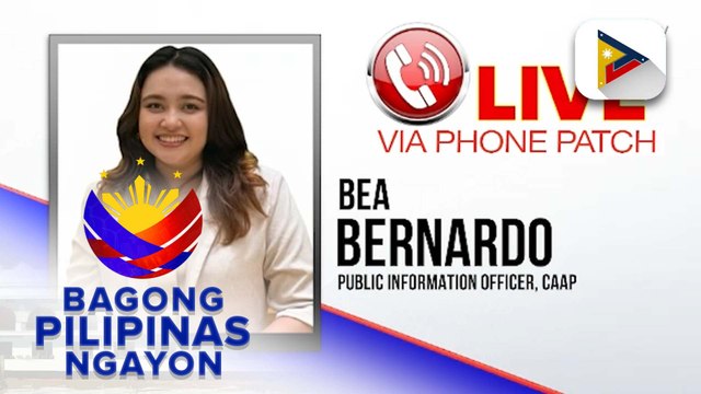 Panayam kay CAAP Public Information Officer, Bea Bernardo ukol sa update sa rehabilitation ng Iloilo International Airport at ang pagsasaayos ng transmission line sa Bicol Airport