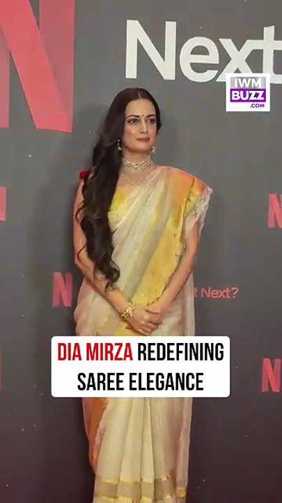 Dia Mirza looks gorgeous in saree as she arrives for Netflix event