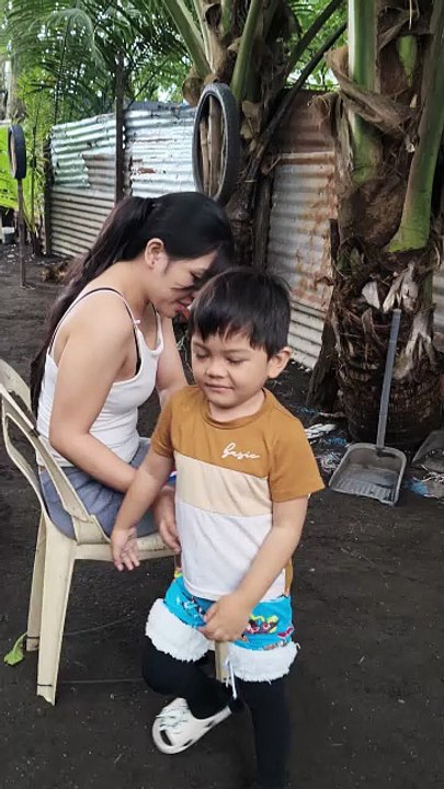 Grey and his mom