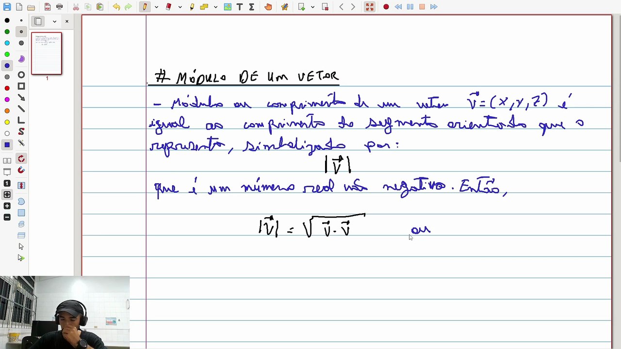 Módulo de um vetor; Exemplo de módulo de um vetor | VET&GEO-A3.5
