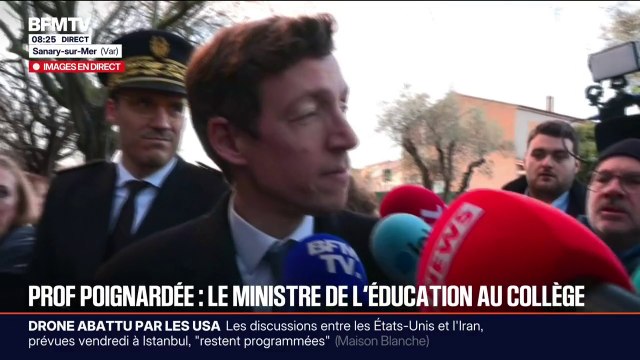 Professeure poignardée à Sanary-sur-Mer: le ministre de l'Éducation nationale est arrivé au collège La Guicharde