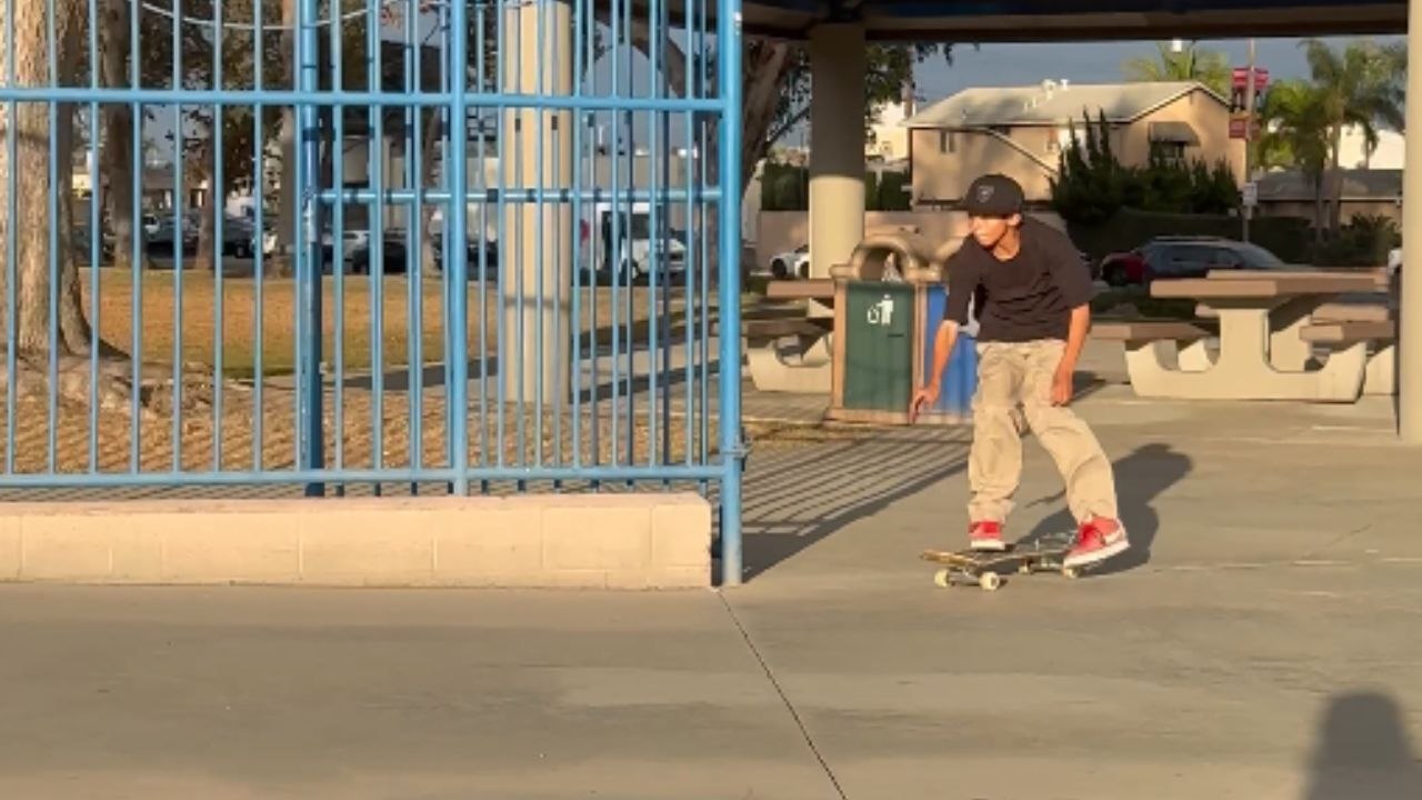 Newbie skater lacks speed for the gap and hits the ground instead