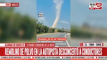 Impresionante remolino sorprendió a todos en la provincia de Santa Fe