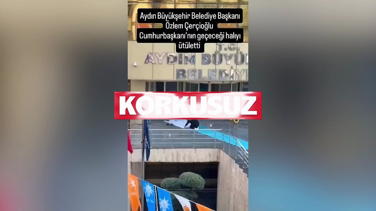 Özlem Çerçioğlu, Cumhurbaşkanı'nın geçeceği halıyı ütületti