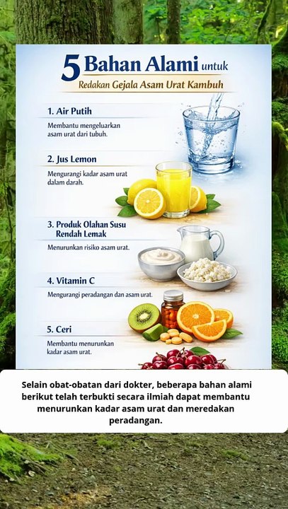 5 Bahan alami Untuk Redakan Gejala asam Urat Kambuh