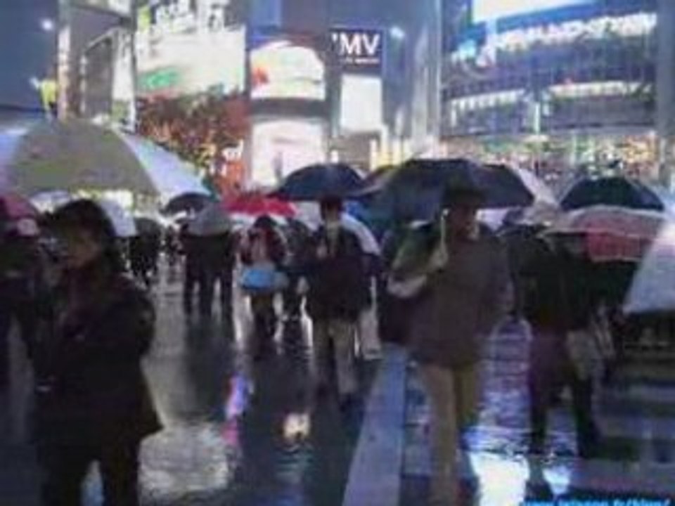 Pluie sur Shibuya by Night