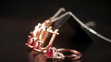 Luxury Natural Ruby Jewelry Set | 925 Sterling Silver Gift for Women