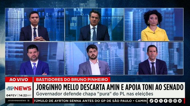 Jorginho Mello descarta Amin e apoia Toni ao Senado para chapa ‘pura’ do PL | TEMPO REAL