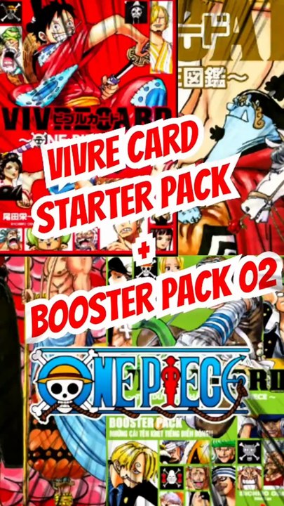 Tu veux plus d'infos sur les personnages de ONE PIECE il y a les vivres cards le starter pack et le booster pack 02 par GLENAT