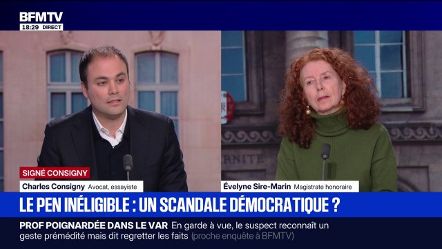 SIGNÉ CONSIGNY - Procès du RN: Charles Consigny évoque un déni démocratique en cas d'inéligibilité de Marine Le Pen