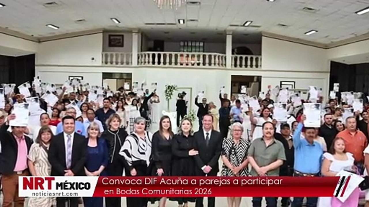 Convoca DIF Acuña a parejas a participar en Bodas Comunitarias 2026