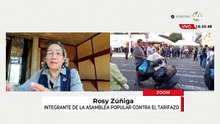 Rosy Zúñiga habla sobre la Asamblea Popular contra el Tarifazo