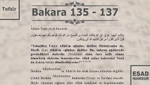 Esad Mansur - Bakara Suresi Tefsiri 135-137