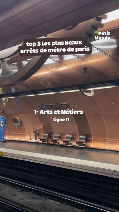🚇✨ Top 3 des plus beaux arrêts de métro de Paris ! ©️ Crédit : @petitmauda🎁 Tous nos bons plans à retrouver en bio ! ❤️‍🔥👉🏻 Abonne-toi au Petit Mauda pour plus d’inspiration ! 🌳