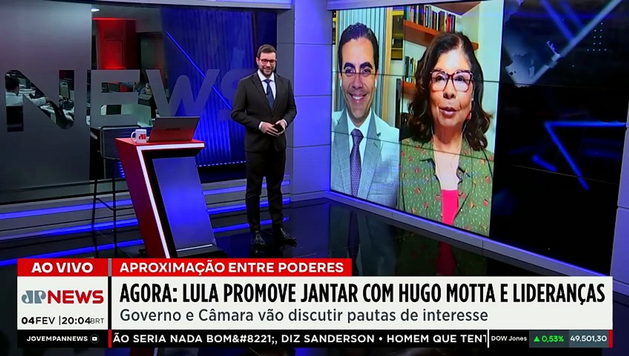 Lula e Hugo Motta se reúnem em jantar para alinhar pautas do Congresso; Dora e Vilela avaliam