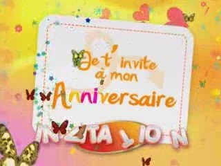 Carte invitation anniversaire