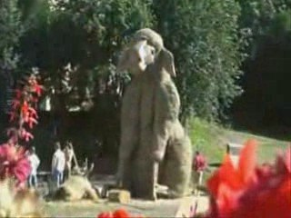 Valloire - Sculpture géante sur foin