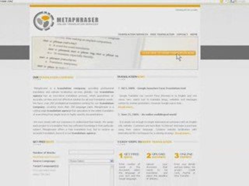 Introduction of Metaphraser, The Translation Company
