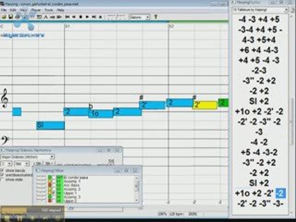 el condor pasa:Vidéo Tablature Harmonica en DO