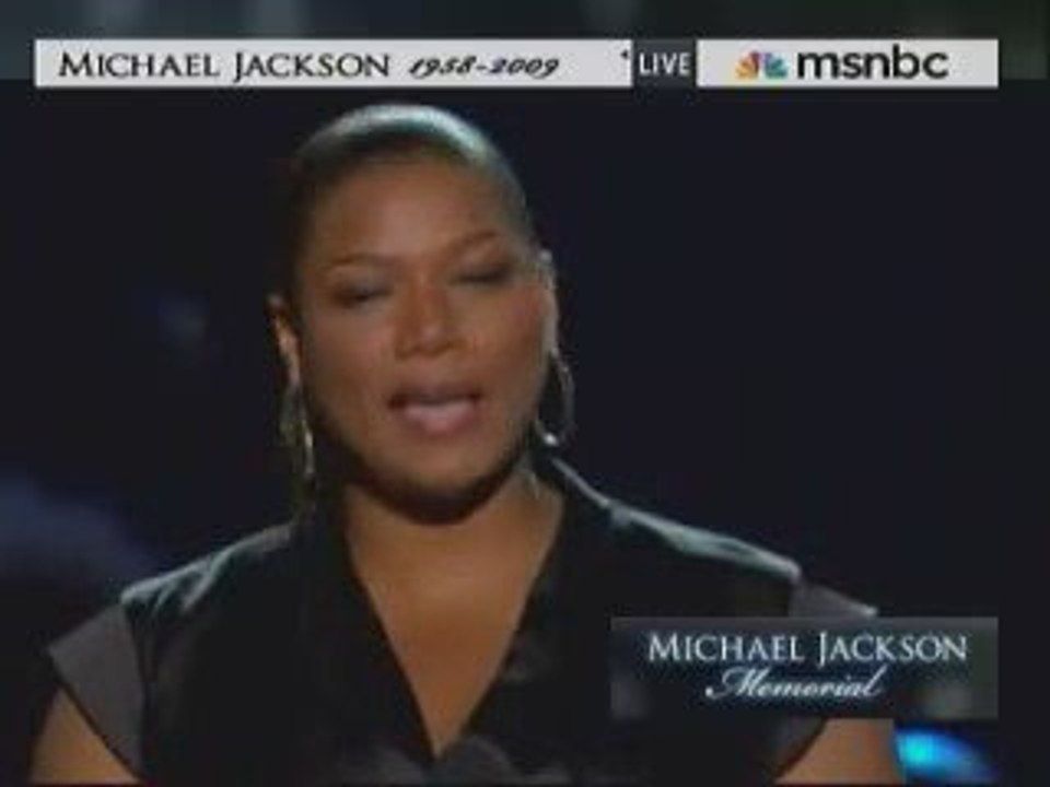 Michael Jackson Memorial Service - Queen Latifah Reads Maya