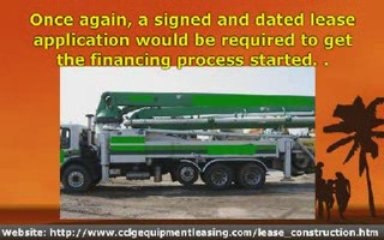 Conventional Heavy Construction Equipment Financing and Leas