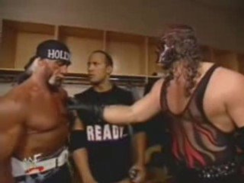 WWF - Kane makes fun of the Rock and Hulk Hogan