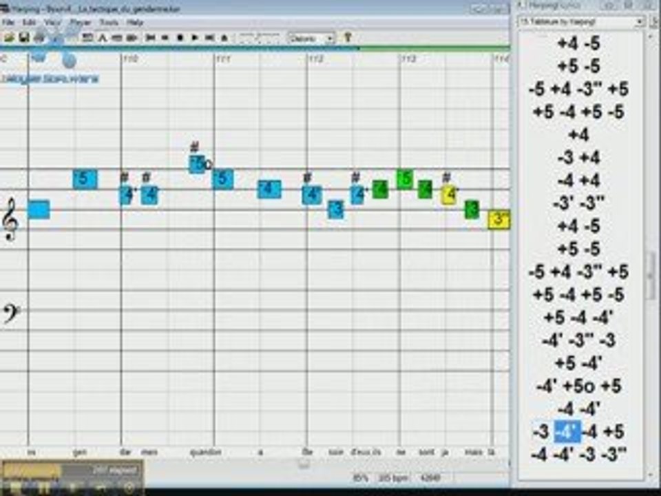La tactique du gendarme:Tablature vidéo pour harmonica en DO