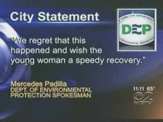 Teen Girl Falls In Open Manhole While Texting