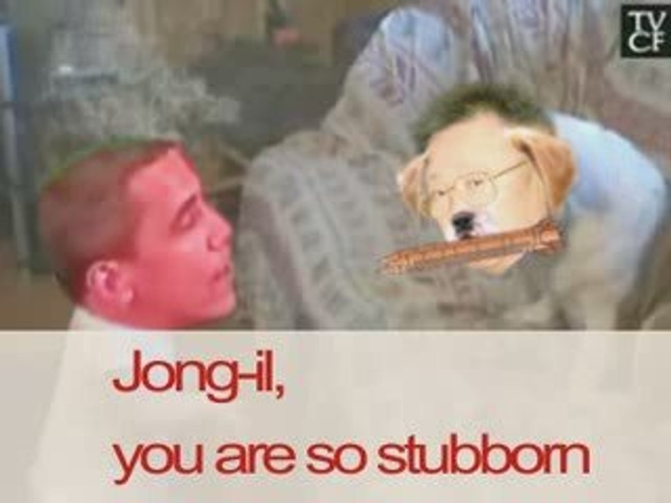 Obama shouts at Kim jong il