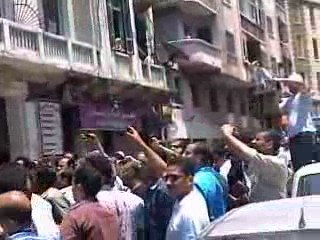 وقفة بعد تشييع جثمان الشهيدة مروة الشربينى