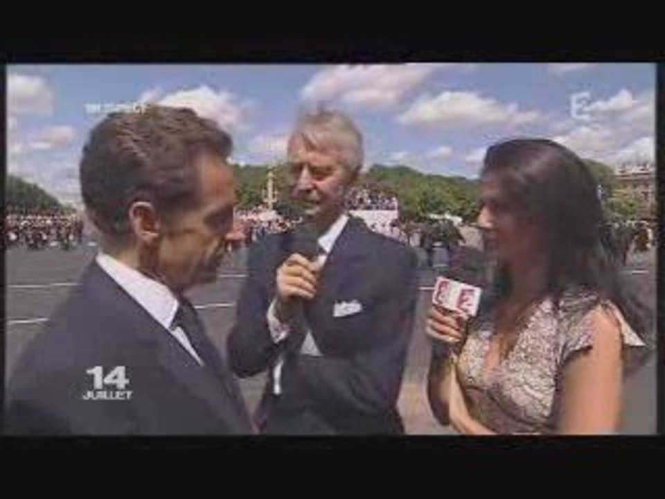 Nicolas Sarkosy répond aux questions france2 14 juillet 2009