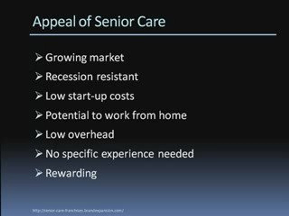 Senior Care Franchise Business Opportunities