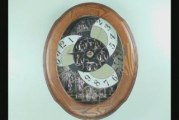 Oak Nostalgia Legend Clock by Rhythm Clocks w/ Beatles