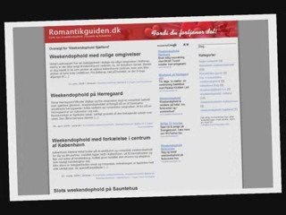 Weekend eller kro ophold i Danmark