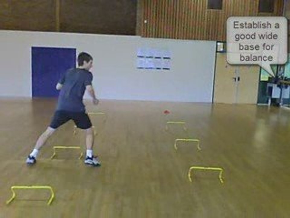 Tennis Footwork Training Drill - Backwards Slalom