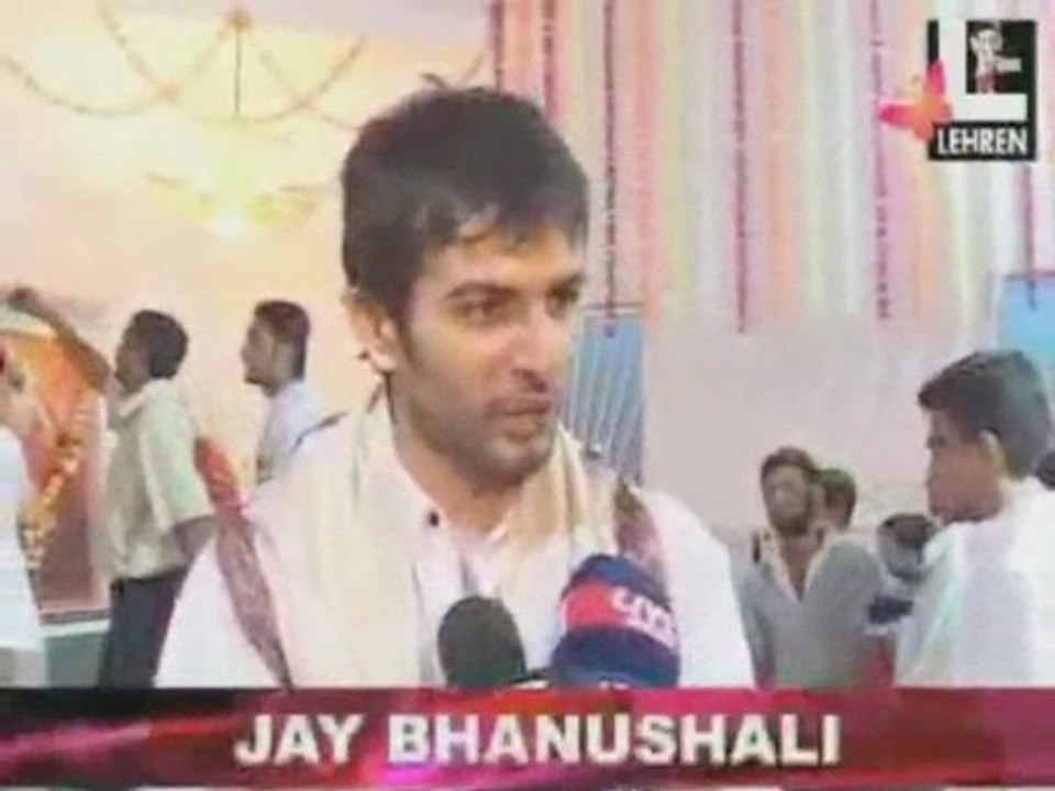 Jay Bhanushali celebrating Ganeshutsav