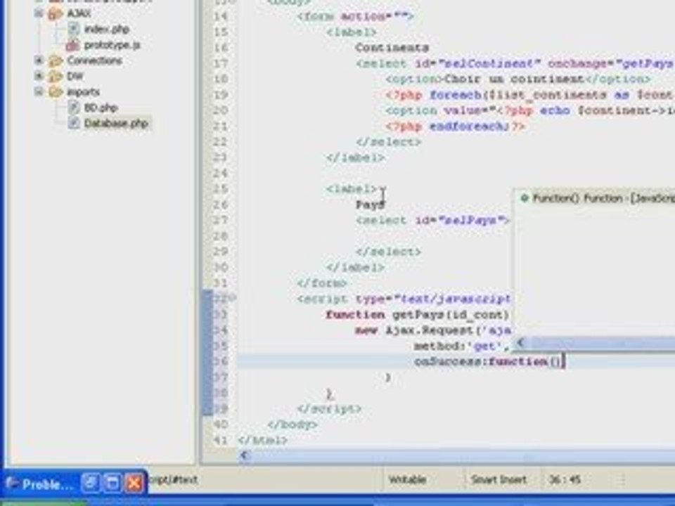 Introduction AJAX avec Prototype