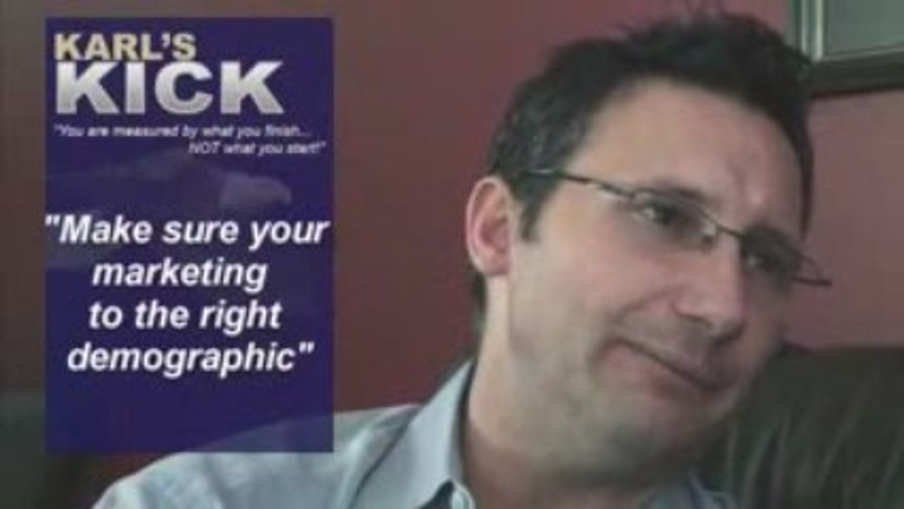 Karl's Kick "Defining Your Target Market" profitbeforeyoupay