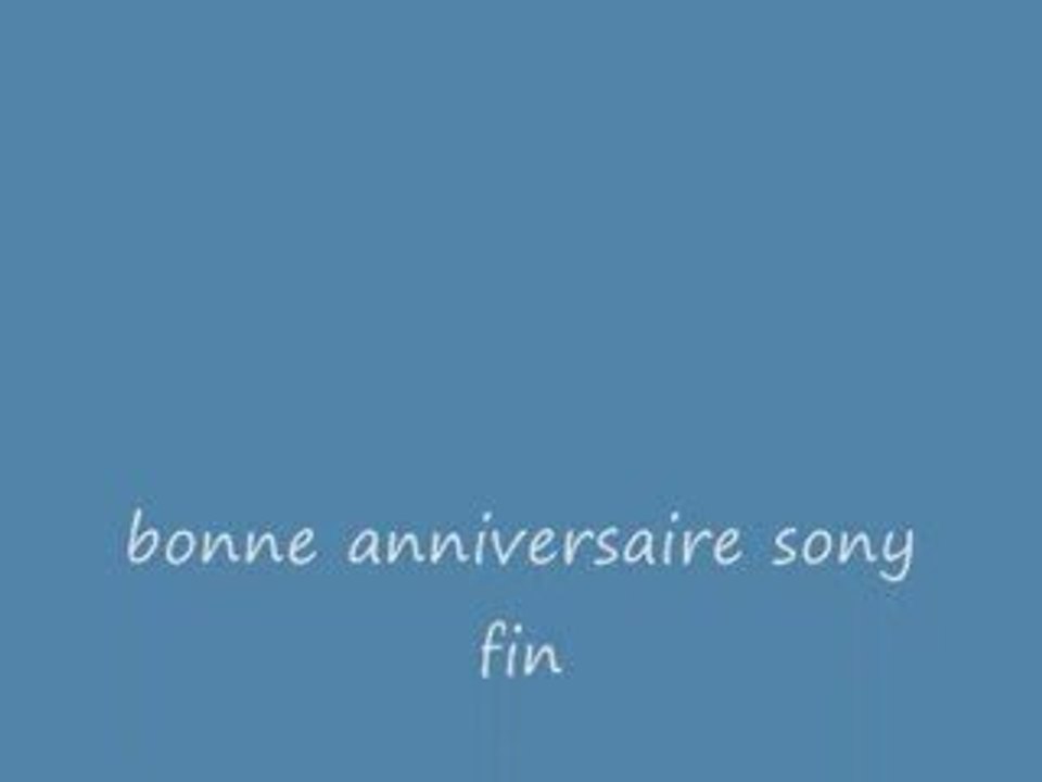 aniverssaire de sony